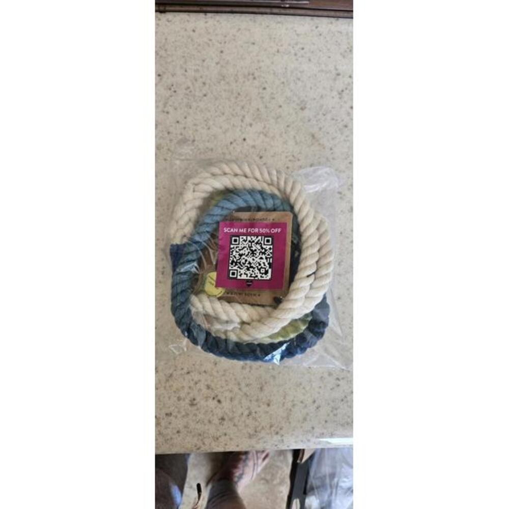 Found My Animal Blue Ombre 7 Foot Rope Adjustable Dog Leash L90220 Size Medium - Picture 3 of 3
